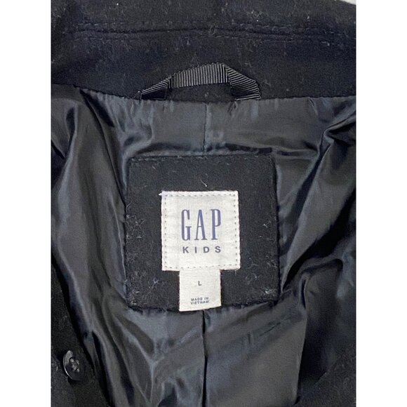 Gap Kids Size L (10-11) Black Girl’s Pea Coat - Picture 10 of 12